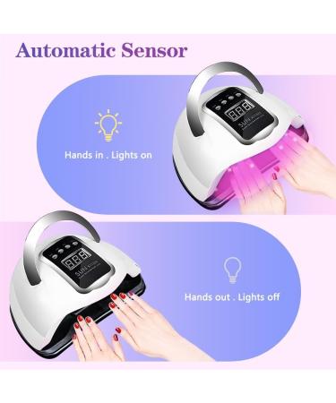 280W UV LED Nail Lamp - Professional Gel Nail Dryer with 66 Beads Fast Curing & Auto Sensor Portable Nail Art Tool for Fingernails & Toenails - Buy Online on GoSupps.com