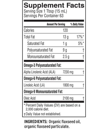 Barlean's Organic Lignan Flax Oil 32 fl oz - Premium Omega-3 & Omega-6 Supplement - Buy Online on GoSupps.com
