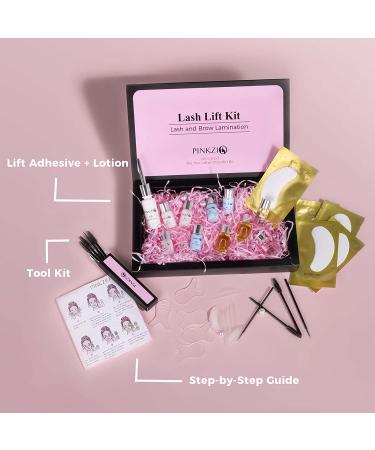 PINKZIO Professional Eyelash Perm Kit - Salon Quality Lash Lift and Curling Treatment - Buy Online on GoSupps.com