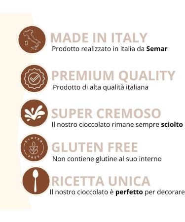 SEMAR | White hazelnut cream - MADE IN ITALY - 1kg ideal for private and commercial use (Gluten free) - Buy Online on GoSupps.com