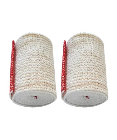 3-inch | Elastic Bandages by Spa Slender | Sports - Hook Loop Closure Non-Latex - Compression - Injuries - Support | 2-Pack up to 15 ft Stretched 3 Wide 2 Pack