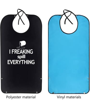 Washable Reusable Adult Bib with Crumb Catcher - Funny Clothing Protector for Elderly Men and Women - Buy Online on GoSupps.com