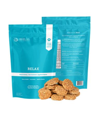 RELAX Pet Supplement for DOGS/CANINES - chews (Large Breed) 200g | Calming Hemp Supplement | Stress and Anxiety | Over-Excitement | Appetite and Nausea | Travel Sickness | Diarrhea | Viral Infections | Depression | Separation Anxiety Valerian Root OMEGA-3