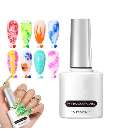 Marble Gel | Japanese Style Clear Marble Gel 10ml Bottle Glossy and Long-Lasting for Nail Salons Home Weddings and Summer