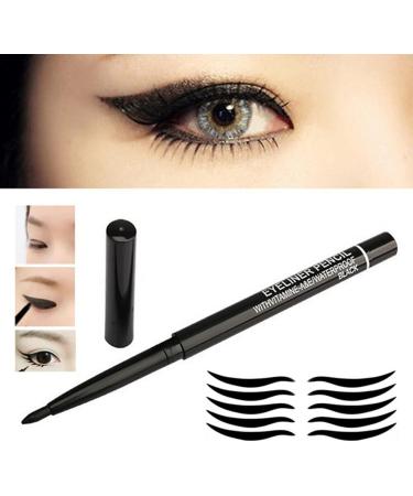 Colored Eyeliner Pencil Eye Shadow Pencils Eyeliner Pens | Anti-Sweat Under Eye Eyeliner Pencil Automatic Rotation Eyeliner Eye Makeup for Black - Buy Online on GoSupps.com