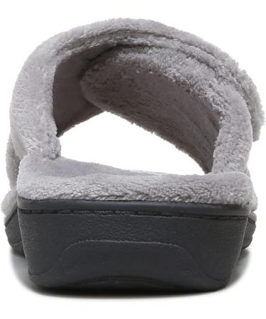 Vionic Women's Indulge Pauline Slipper - Comfortable Open Toe Spa Slippers with Arch Support & Three-Zone Comfort | Light Grey Size 9 Med - Ideal for Ladies - Buy Online on GoSupps.com