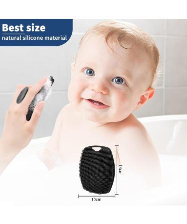 Men's Soft Silicone Body Scrubber | Exfoliating & Nourishing | Lather Boosting Bristles | No-Slip Handle | Easy to Clean | Black (1pc) - Buy Online on GoSupps.com