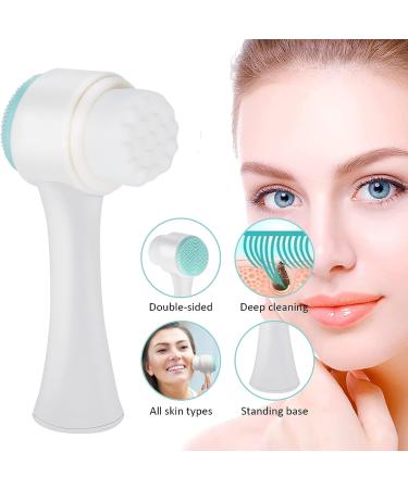 Silicone Dual-Sided Face Brush for Gentle Facial Cleansing - Manual Facial Cleaning Tool for Deep Skin Care - Buy Online on GoSupps.com