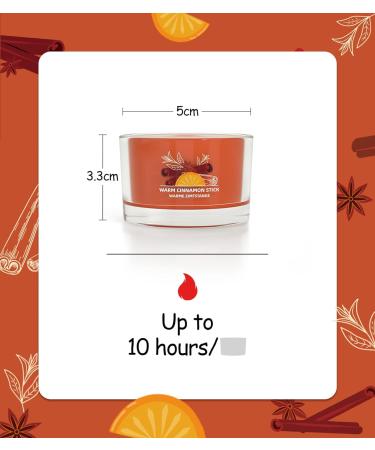 Scented Candles Gift Set for Anxiety - 3 Red Candles | Relaxation Gifts for Women | Warm Cinnamon Stick Scent - Buy Online on GoSupps.com