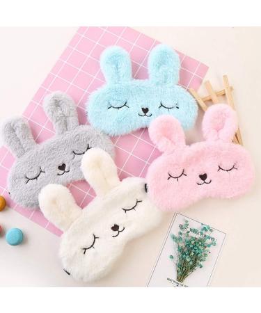 Silk Plush Bunny Grey Sleep Mask - Cute Rabbit Eye Mask for Women & Kids - Buy Online on GoSupps.com