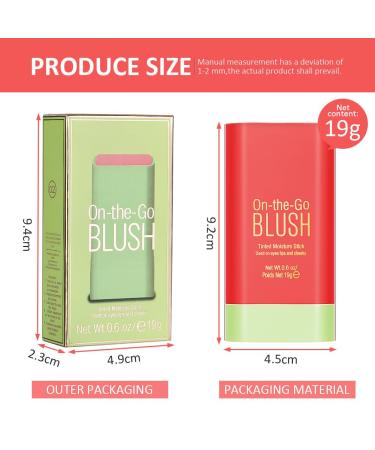 Lophe Cream Blush Stick - Multi-Use Natural Rouge for Eyes Cheeks & Lips | Moisturizing Matte Makeup for All Skin Tones (02) - Buy Online on GoSupps.com