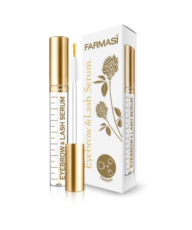 FARMASi Eyebrow and Lash Serum Advanced Eyelash Serum to Boost Fuller Thicker Longer Healthier Stronger Lashes & Brows Nourishing Effect on Brow and Lash Roots 0.4 fl oz