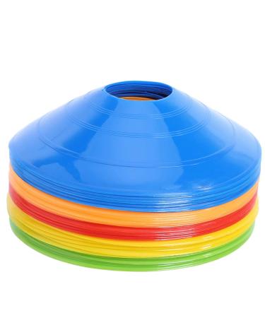25 Pcs Pro Disc Cones - Training Cones Agility Soccer Cones with Carry Bag for Training, Soccer, Football, Basketball,Kids and Other Sports and Games(5 Colors) - Buy Online on GoSupps.com