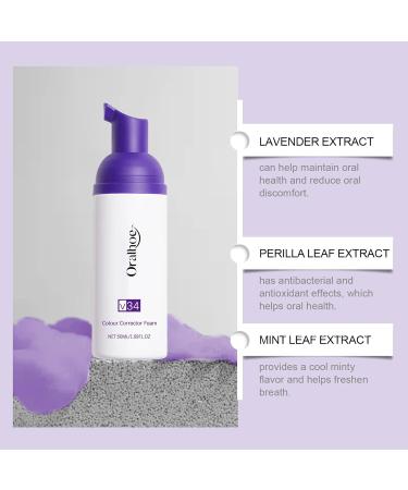 Purple Teeth Cleaning Mousse Cleans and Cares for Teeth Oral Care Removes Stains Gentle Teeth Cleaning Mousse - Buy Online on GoSupps.com