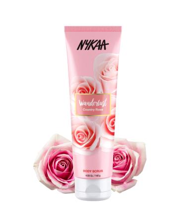 Nykaa Wanderlust Country Rose Body Scrub - Nourishing Gentle Exfoliator With Aloe Vera For Smooth Skin (4.93 Oz)