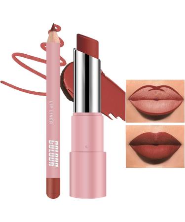 brooksnaji Lip Balm Waterproof Lip Moisturizer Matte Lipstick Care Nourishing Long Lasting Lip Treatment Cold Weather Youth Nonsticky Plump Balm Daily Makeup and Night 02 - Buy Online on GoSupps.com