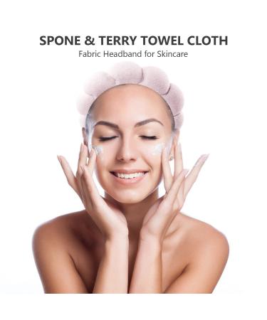 Mimi and Co Spa Headband for Women - Terry Towel Cloth Fabric Headband for Face Washing, Makeup Removal, Shower, Skincare (Pink) - Buy Online on GoSupps.com