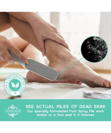 Dermasuri Callus Remover Foot Scrub & High End Foot File - Exfoliating Spray for Soft Feet | Dead Skin Remover, Callus Rasp, Scrubber for Cracked Heels - Deluxe Pedicure Spa Treatment - Buy Online on GoSupps.com