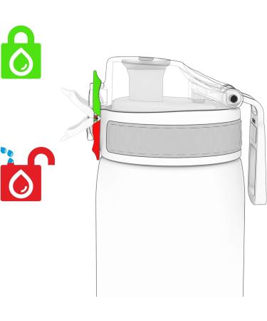 Ion8 Kids Water Bottle 350ml - Leak Proof, BPA Free, Dishwasher Safe - Rose Quartz with Carry Handle and Secure Lock - Buy Online on GoSupps.com