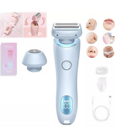 Livora Electric Razor Waterproof for Women Silk Glide Pro Livora Electric Silkglide Pro Razor 2 in 1 Electric Shaver Razors Digital Display Wet & Dry (Blue)