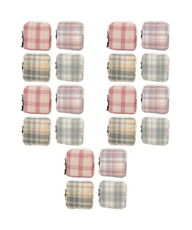 Mobestech 20 STK mini storage pocket holder for breastfeeding inserts tampon bag for women storage bags for women's bandages coin tie-replacement bags zipper travel cotton wallet