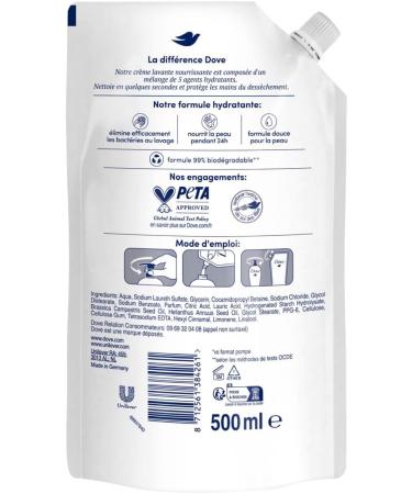 Dove Liquid Hand Soap Nutrition Intense Refill 500 ml - Buy Online on GoSupps.com