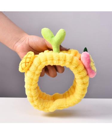 Fruit and Sprout Shape Headbands Extreme Soft & Ultra Absorbent Comfort to Makeup for Facial Hair Band with Multi Color White - Buy Online on GoSupps.com