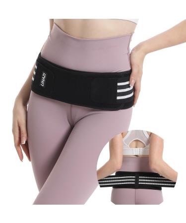 SI Belt - Sacroiliac Hip Belt for Women Men Sciatica Belt SI Joint Support Brace Relieve Sciatica Lower Back Pain Hip & Pelvic Pain Trochanteric Belt -Black Regular (Hip Size 30''-46'') Regular(Hip Size 30''-46'') Black