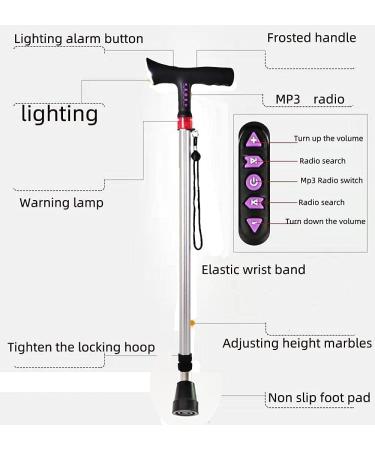 Canes Elderly Crutches - Cane Seniors Smart Crutches 5 Colors Lti-Function Retractable Walking Stick Adjustment Range 71.5Cm-89.5Cm decorate Selfless dedication - Buy Online on GoSupps.com