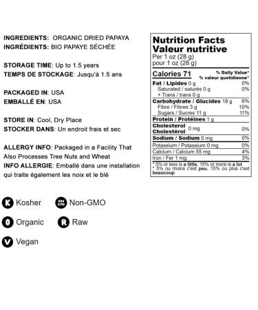 Organic Dried Papaya Spears 16lb - Kosher, Unsulfured, Unsweetened, Vegan | Bulk - Buy Online on GoSupps.com