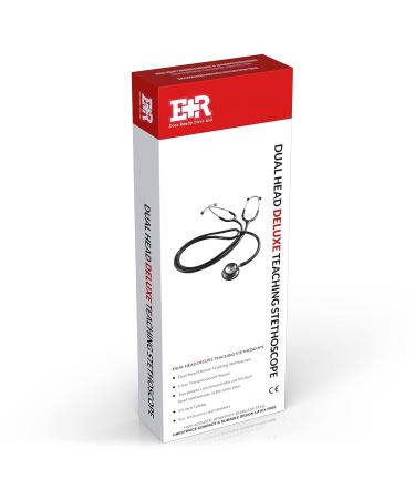 Deluxe Dual-Head Teaching Stethoscope for Medical Training - Black - Buy Online on GoSupps.com