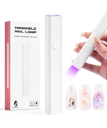 Handheld Uv Light for Gel Nails Mini Uv Nail Light Portable UV LED Nail Light for Curing Gel Polish Cordless Rechargeable Nail Uv Light 8X-Faster USB Nail Dryer for Home DIY Manicure Single tube