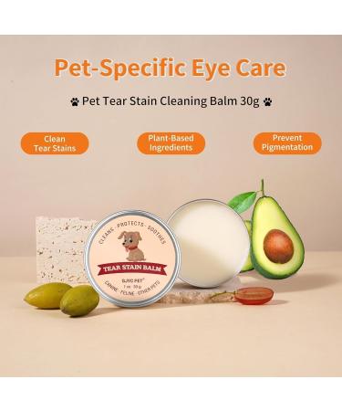 GJYC PET Tear Stain Remover Balm - Natural Eye Care for Dogs & Cats | 1 oz (30 g) - Gently Cleans & Restores Bright Eyes - Buy Online on GoSupps.com