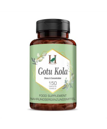 H&C Gotu Kola (Centella Asiatica) Capsules/Tablets 750 mg 150 pieces (5 months) for memory and concentration