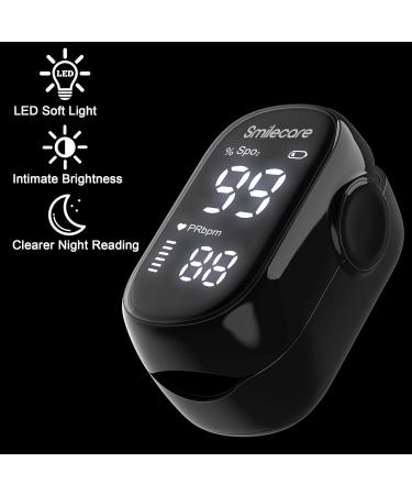 Pulse Oximeter Fingertip - SmileCare Blood Oxygen Monitor | Accurate SpO2 Readings with Lanyard & Batteries - Fast Shipping Worldwide - Buy Online on GoSupps.com