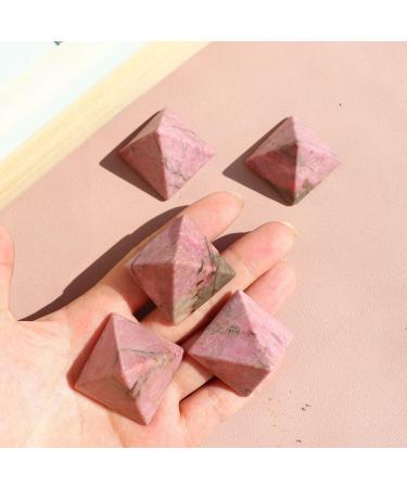 Natural Stone Rhodonite Crystal Pyramid Stone Gemstone Reiki Rose Pyramid Home Decoration Gifts Stone Mineral Specimen - Buy Online on GoSupps.com