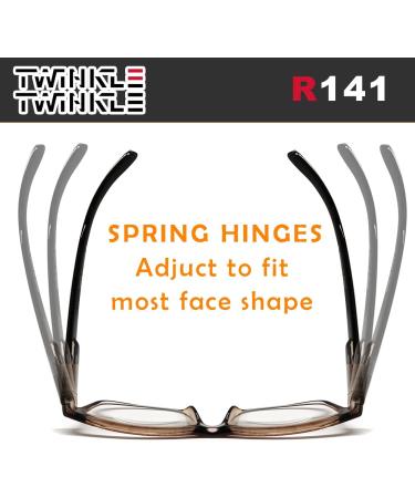 Twinkle Twinkle Reading Glasses Spring Hinge Classic Reader R141 - Black +3.25 Magnification - Buy Online on GoSupps.com