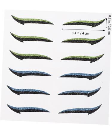 POPETPOP 12 Pairs Glitter Eyeliner Makeup Eyeshadow Eyelid Strips Instant Eyeliner Tape Strips Green Tape Invisible Eyelid Tapes Double Eyelid Tapes Miss Adhesive Tape Flash Sticker - Buy Online on GoSupps.com