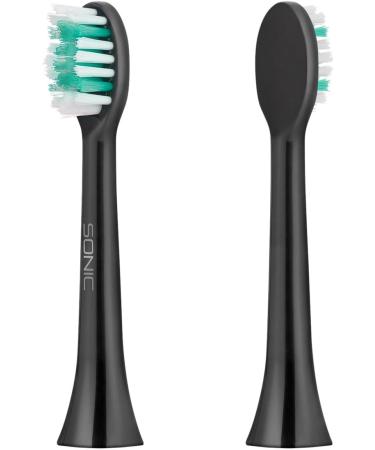 Teesa Sonic Black Sonic Toothbrush - Medium Replacement Head | International Shipping Available - Buy Online on GoSupps.com