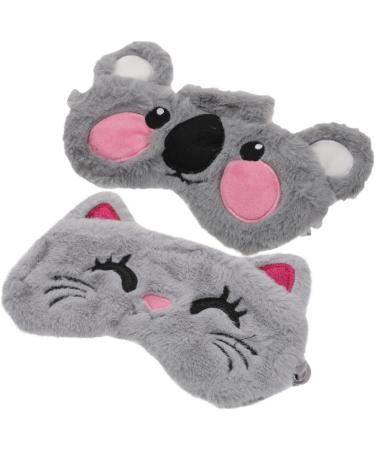 2 pi ces Masque de Sommeil Mignon Peluche Cache Yeux Doux et pour Adultes Bandeau de Nuit Occultant Confortable pour Voyage et D tente - Buy Online on GoSupps.com