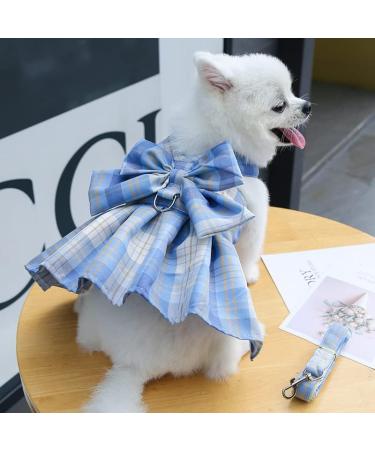 Clopon Dog Dress for Summer | Cute Small Dog Harness Costume | Tutu Dress for Puppy | S 3PCS (Small - 4-6lbs) - Buy Online on GoSupps.com
