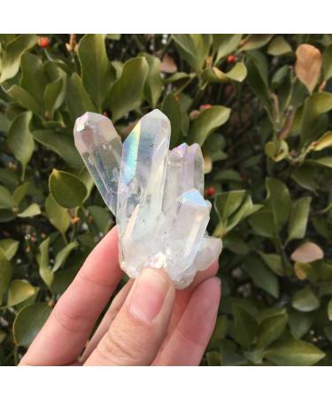Home Decoration 60-70g White Flame Aura Quartz Crystal Cluster Specimen s ERTEYIN