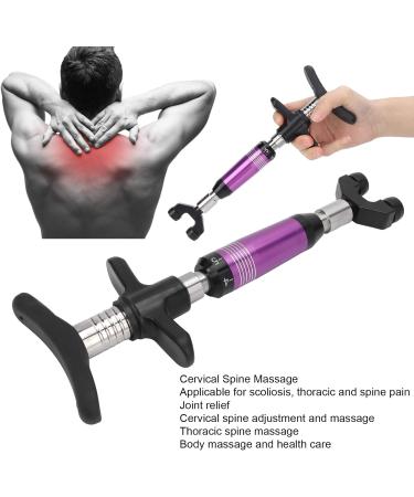 Chiropractic Handheld Device for Spine Adjustment - Ergonomic Manual Massage Tool with Case - Ideal for Men & Women - Violet - Buy Online on GoSupps.com
