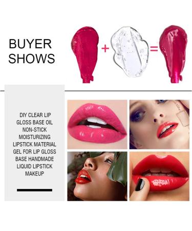 Allbestaye Vegan Lipgloss Gel Base | DIY Clear Lip Makeup Primer & Handmade Lip Balm - Buy Online on GoSupps.com