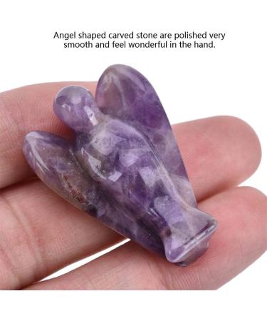 Angel Decorations Beautiful Elegant Angel Clear Crystal Healing Statue Carved Quartz Peace Angel(Amethyst) - Buy Online on GoSupps.com