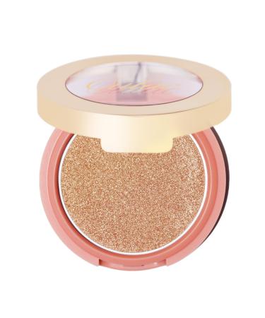 Oulac Rouge Powder Powder Blush Gentle Schimmer & silky tender highly pigmented durable vegan animal test -free cosmetics eyes cosmetics 1 Pack 4.8 g glow gold (F08)