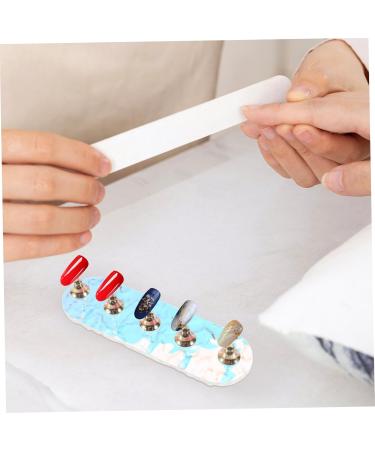 Healeved 1 Set Faux Nails Display Stand Acrylic Nail Art Nail Holder for Painting Nails Nail Stand Press on Nails Display Stand Artificial Nails Holder Nail Design Metal Aurora Water Ripple 12.8x3.9x3cm As Shown - Buy Online on GoSupps.com