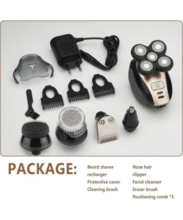 6 in 1 Electric Head Shaver for Bald Men - Premium Bald Head Shaver & Trimmer - Perfect Gifts for Men (Beige - Buy Online on GoSupps.com