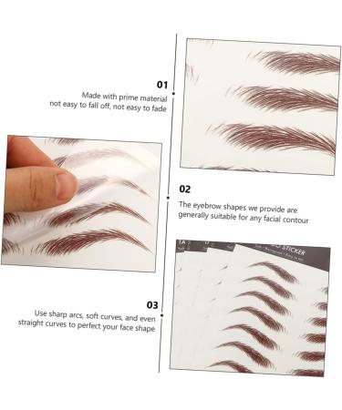 FRCOLOR 54 Sheets Waterproof Eyebrow Stickers Waterproof Stickers Artificial Eyebrow Tools 4d Make up Gel - Buy Online on GoSupps.com