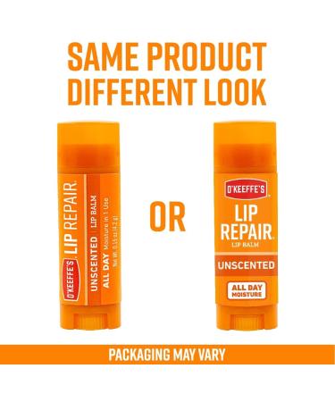 O'Keeffe's Unscented Lip Repair Lip Balm Stick (Pack of 5) - Hydrating Balm for Dry Cracked Lips - Buy Online on GoSupps.com